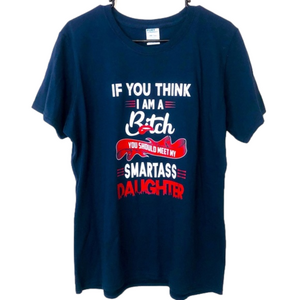 PORT COMPANY Navy Blue Funny Mother Daughter T-Shirt